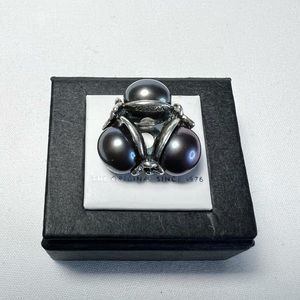 Trollbeads Triple Pearl, Black Bead